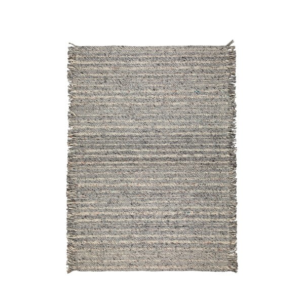 Siva volnena preproga Zuiver Frills, 170 x 240 cm