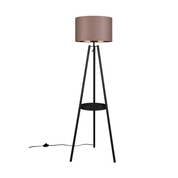 Črna stoječa svetilka s polico (višina 152 cm) Colette – Reality