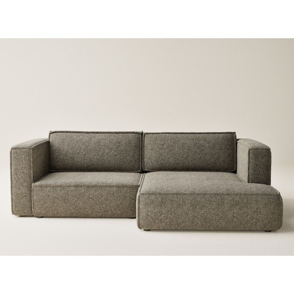 Rjava raztegljiva/s prostorom za shranjevanje kotna sedežna garnitura iz šenilje (desni kot/z ležalnikom) Velto – Maison de Rêve-image-2