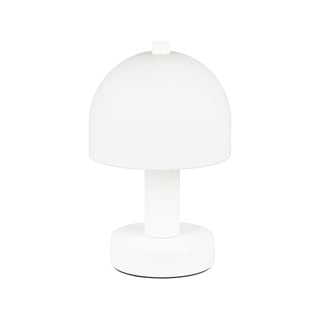 Bela namizna svetilka s steklenim senčilom (višina 19 cm) Glenn – Trio