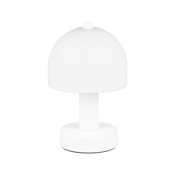 Bela namizna svetilka s steklenim senčilom (višina 19 cm) Glenn – Trio