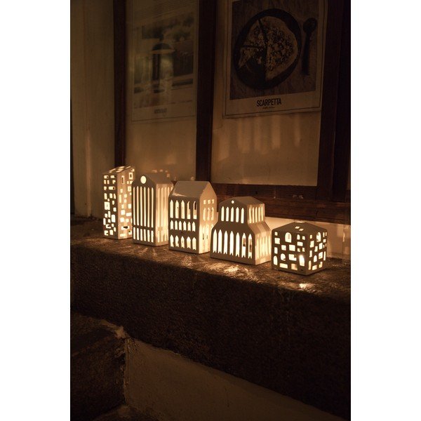 Beli keramični svečnik Kähler Design Urbania Lighthouse Pantheon-image-3