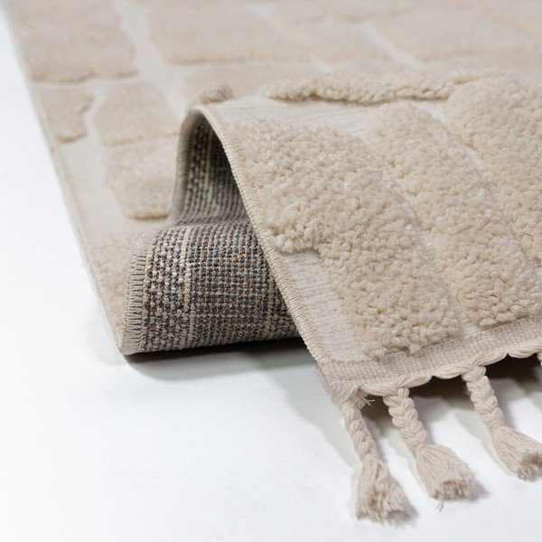 Kremno bela preproga 200x300 cm Esra Cobbled – Flair Rugs-image-4