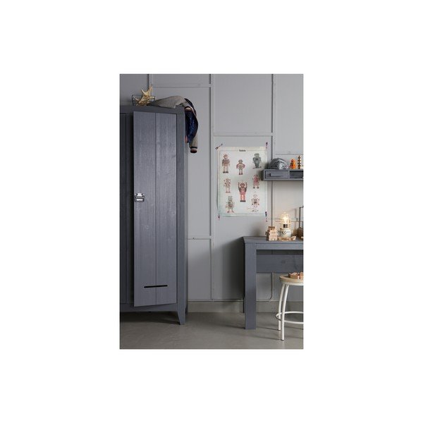 Jekleno siva dvokrilna omara WOOOD Kluis-image-4