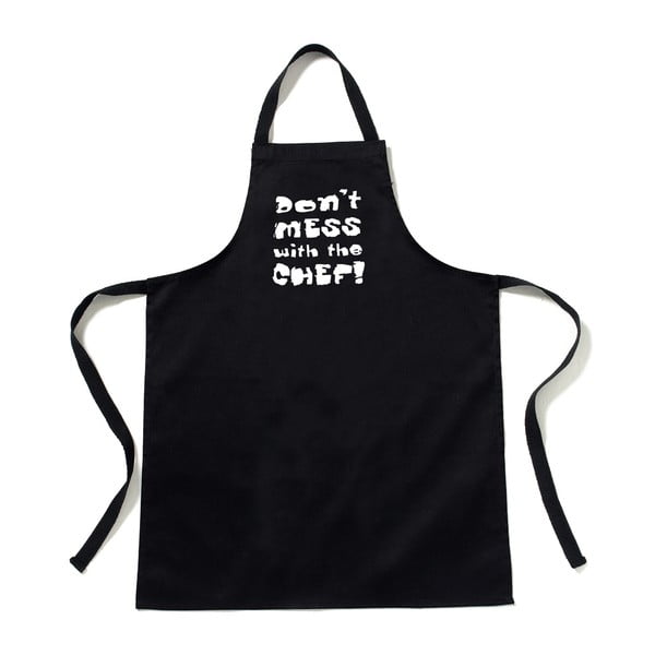 Črn bombažni otroški predpasnik Cooksmart ® Don't Mess