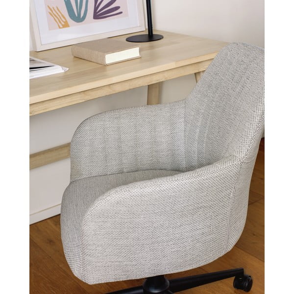 Svetlo siv pisarniški stol Kave Home Madina-image-3