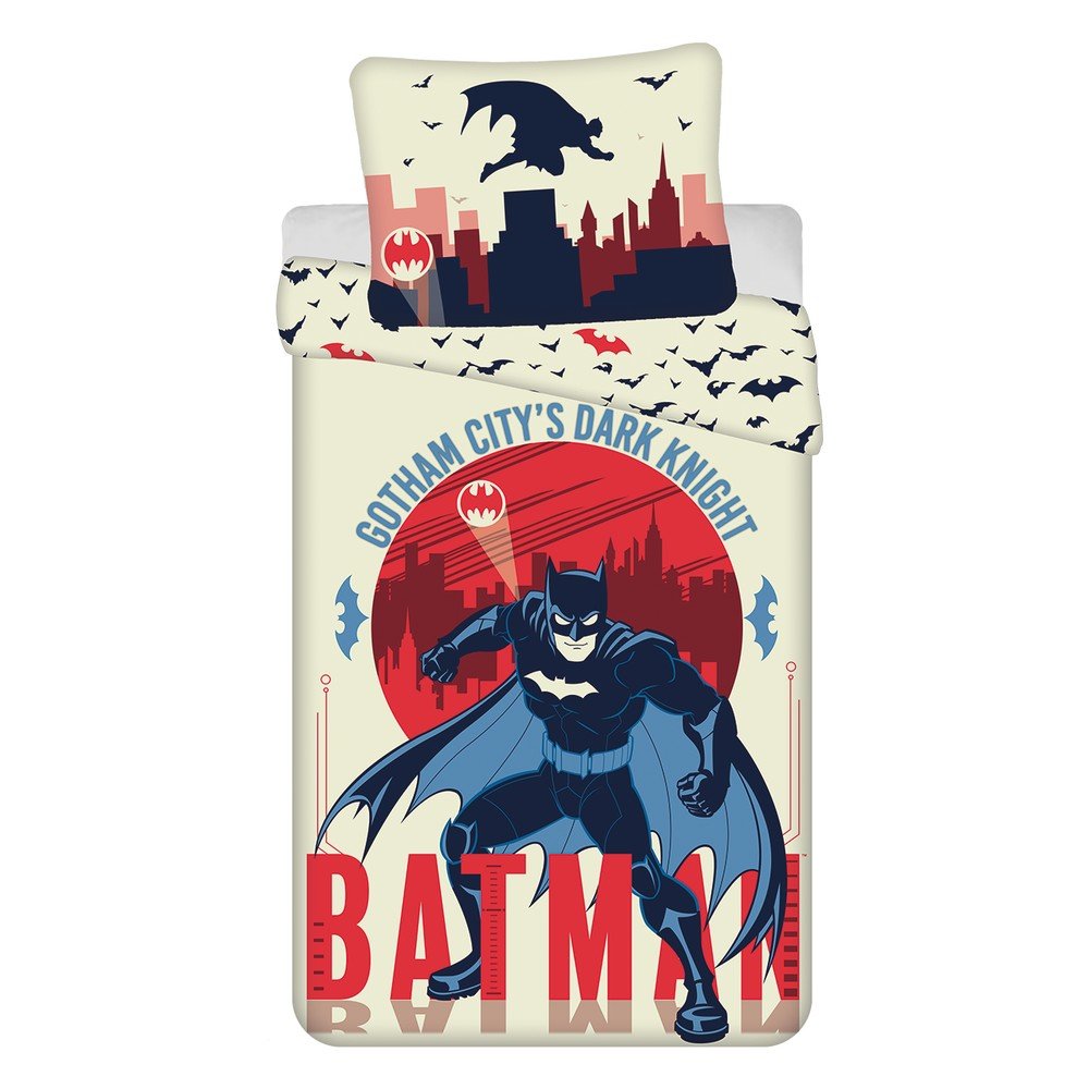 Enojna bombažna otroška posteljnina 140x200 cm Batman "Gotham's Knight"