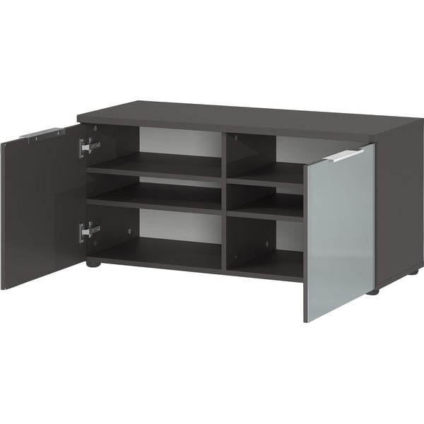 Siva omara za čevlje s klopjo Genova - Germania-image-2