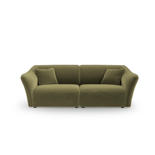 Zelena žametna sedežna garnitura 206 cm Tokyo – Cosmopolitan Design