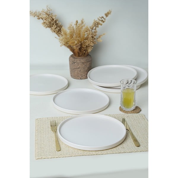 Beli keramični krožniki v kompletu 6 ks ø 27 cm – Hermia-image-1