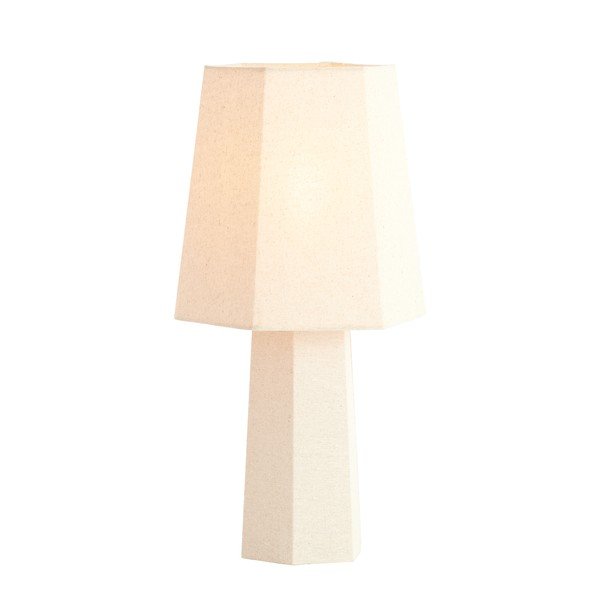 Kremno bela namizna svetilka s tekstilnim senčilom (višina 50 cm) Musabo – Light & Living-image-1