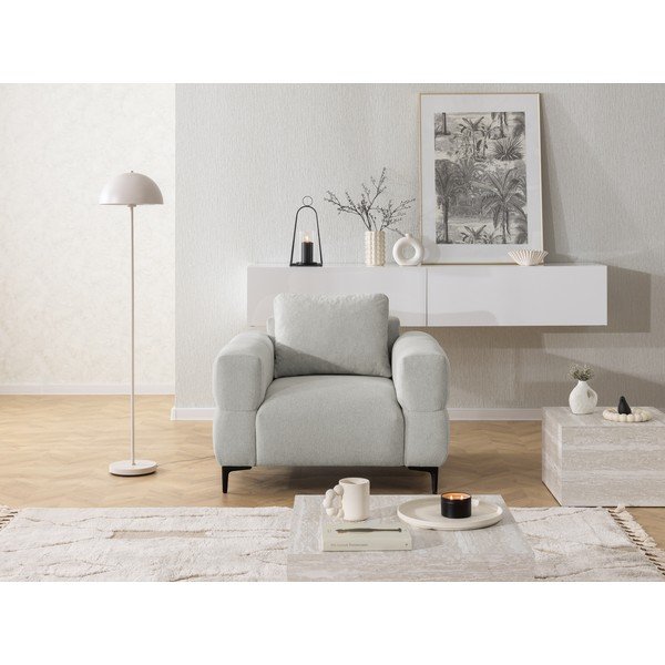 Svetlo siv fotelj Helio – Ropez-image-1
