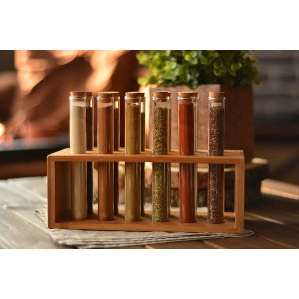Posodice za začimbe v kompletu 12 ks s stojalom Vanilla – Bambum-image-4