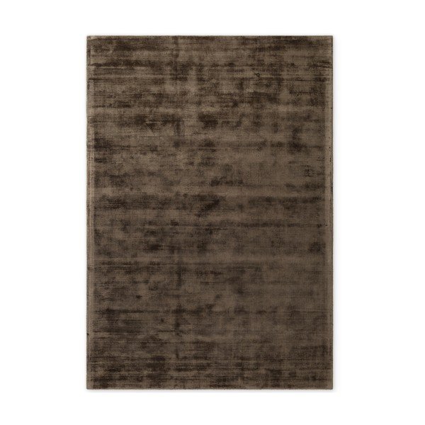 Rjava ročno tkana viskozna preproga 80x150 cm Noemi – Vikosa