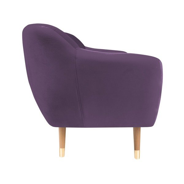 Vijolična žametna zofa Mazzini Sofas Benito, 158 cm-image-3