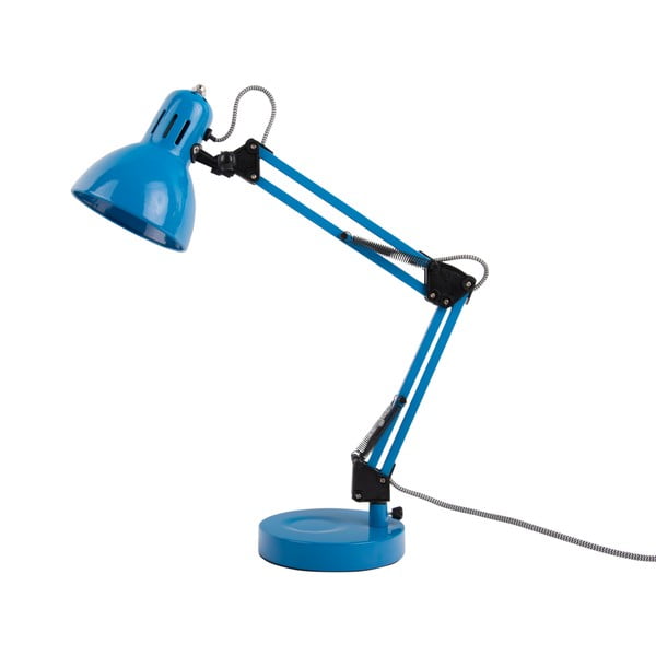 Svetlo modra namizna svetilka s kovinskim senčilom (višina 52 cm) Funky Hobby – Leitmotiv