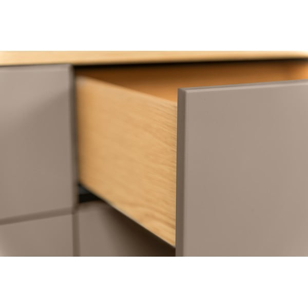 Rjava nizka komoda v hrastovem dekorju 109x79 cm Dot – Tenzo-image-4