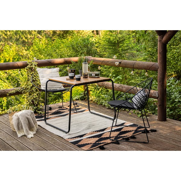 Komplet 2 črnih vrtnih stolov Bonami Selection Coco-image-1