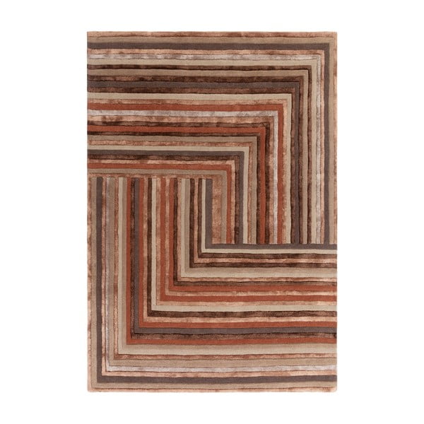 Opečnata volnena preproga 200x300 cm Network Terracotta – Asiatic Carpets