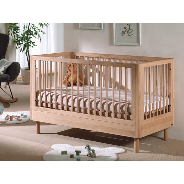 Otroška posteljica iz masivnega hrasta 70x140 cm Forrest – Vipack-image-4