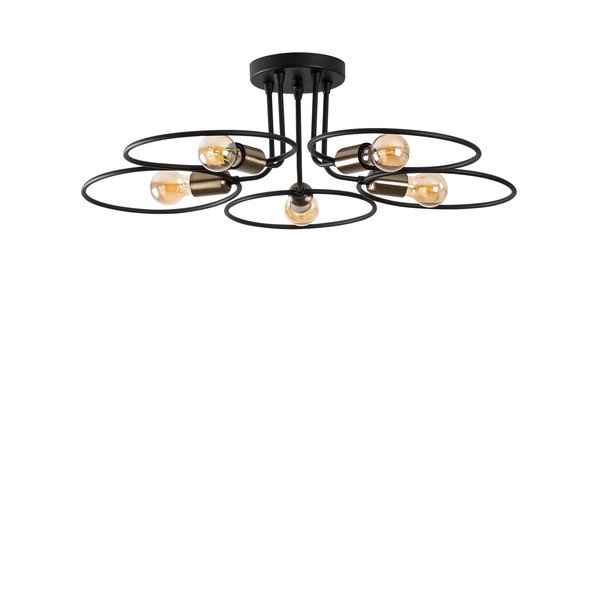 Črna stropna svetilka Circle – Opviq lights