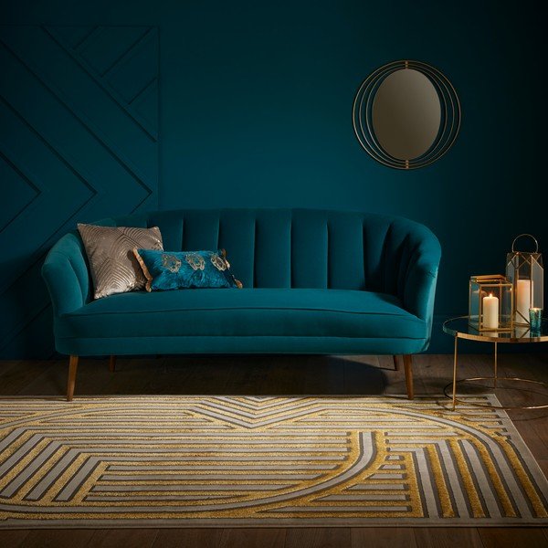 Preproga v zlati barvi 170x116 cm Eris Gatsby - Flair Rugs-image-2