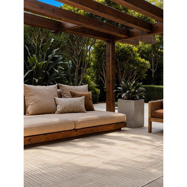 Kremno bela/v naravni barvi notranja in zunanja preproga 120x170 cm Haringey Nightingale – Ted Baker-image-1