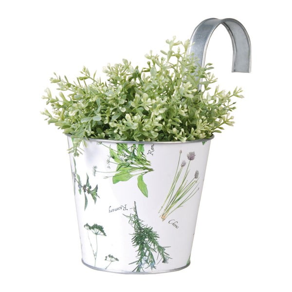 Viseč kovinski cvetlični lonček Esschert Design Herbs