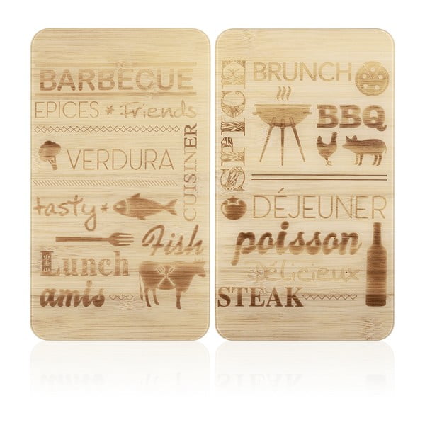 Zaščitne plošče za štedilnik iz kaljenega stekla 2 ks 52x30 cm Barbecue – Maximex