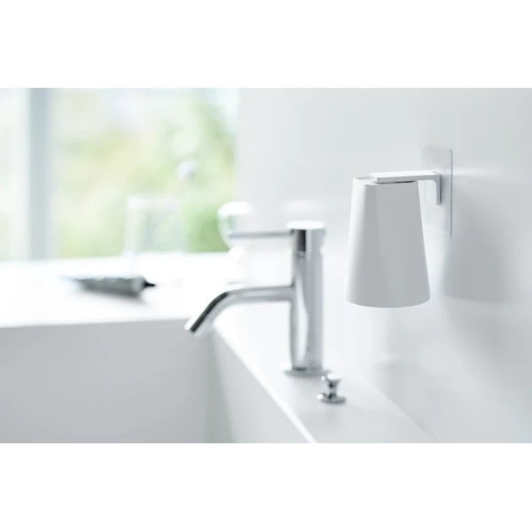 Belo plastično držalo z lončkom Film Hook – YAMAZAKI-image-1