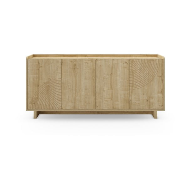 Komoda v hrastovem dekorju v naravni barvi 180x80x40 cm Daira – Marckeric