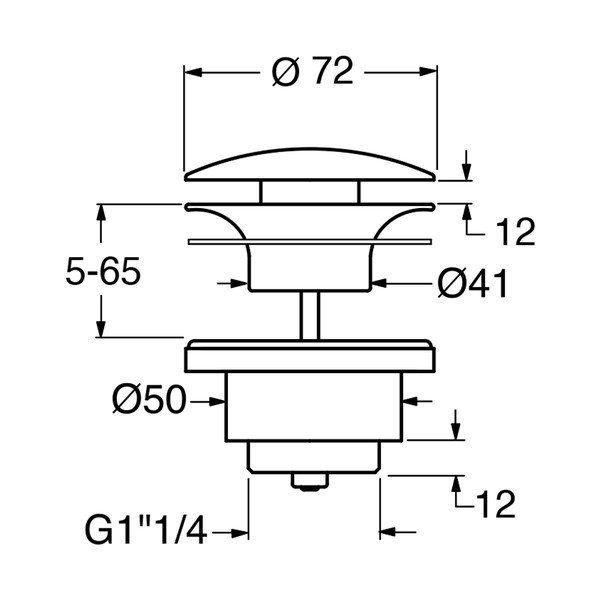 Zgornji del sifona za umivalnik Gsi – Sapho-image-1