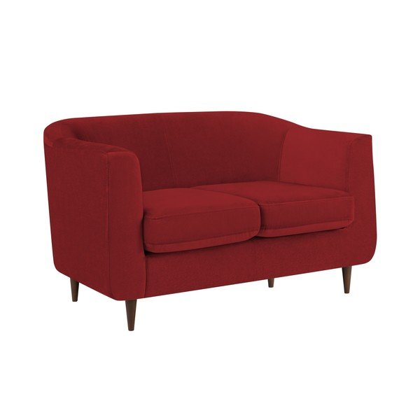 Rdeča žametna zofa Kooko Home Glam, 125 cm-image-4