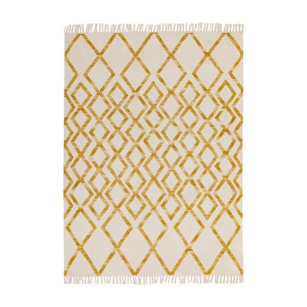 Bež-rumena preproga Asiatic Carpets Hackney Diamond, 160 x 230 cm