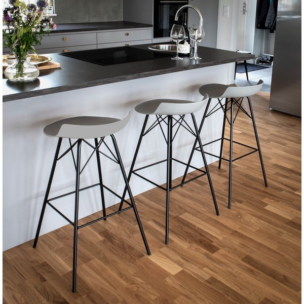 Sivi barski stoli v kompletu 2 ks (višina sedeža 71 cm) Tori – Tenzo-image-1