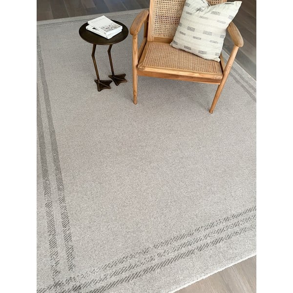 Kremno bela volnena preproga 200x300 cm Calisia M Grid Rim – Agnella-image-1