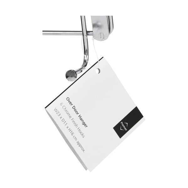Kovinski obešalnik za vrata v srebrni barvi 11 cm Chrome – Premier Housewares-image-2