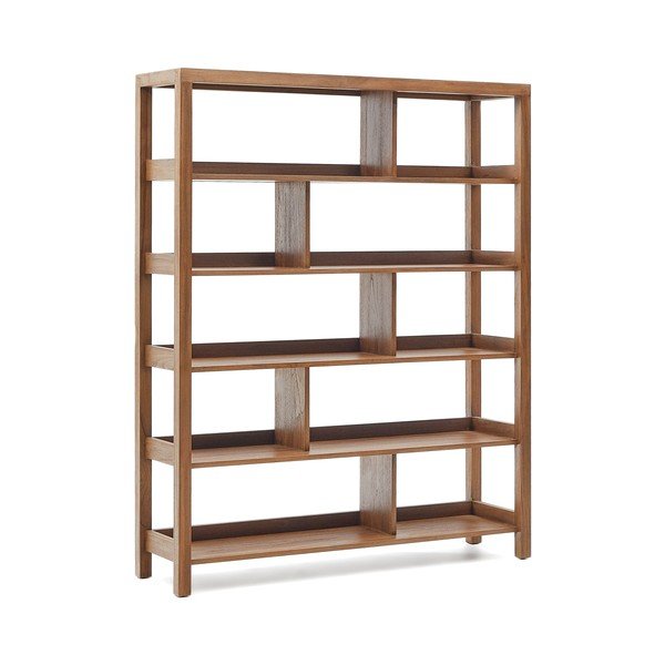 Regal iz masivnega tika v naravni barvi 150x185 cm Sashi – Kave Home