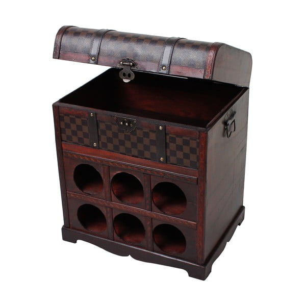 Rjavo stojala za vino za 6 steklenic, 41x48 cm - Deco Pleasure-image-2