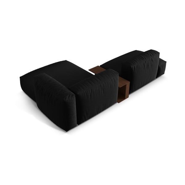 Črna kotna sedežna garnitura (desni kot) Martina – Micadoni Home-image-4