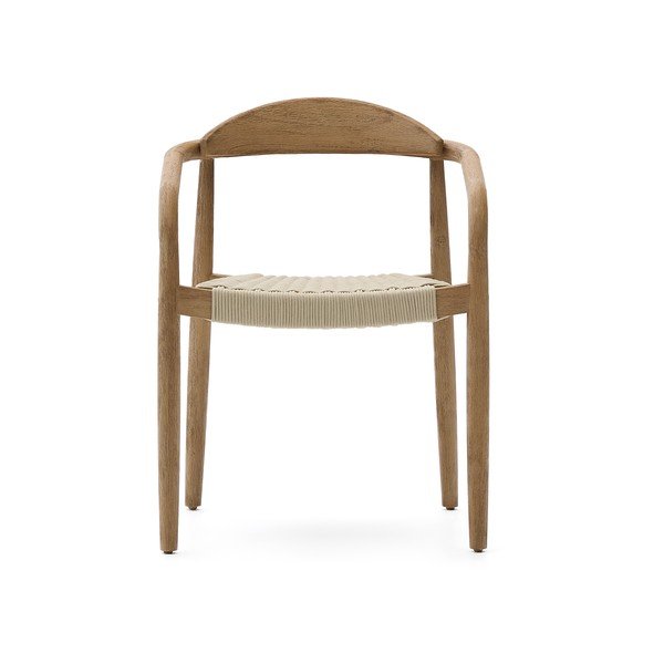 Jedilni stol iz masivnega lesa v bež in naravni barvi Nina – Kave Home-image-2