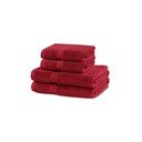 Rdeči frotirni bombažni komplet brisač 4 ks Marina – DecoKing