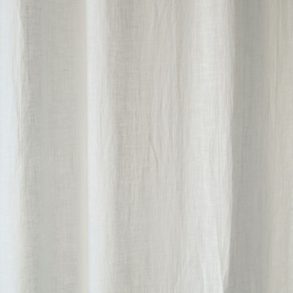 Bela lanena lahka zavesa s tunelom Linen Tales Daytime, 250 x 130 cm-image-1