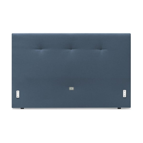 Temno modra oblazinjena zakonska postelja z letvenim dnom 160x200 cm Tory - Bobochic Paris-image-3