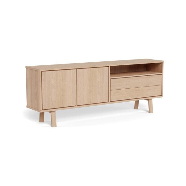 Furnirana komoda v svetli naravni barvi 200x75x40 cm Lamberth – Actona