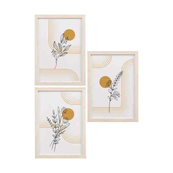 Stenski okvirji v kompletu 3 ks v svetli naravni barvi 21x30 cm Madison – House Nordic