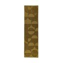 Temno zelen ročno tkan volnen tekač 60x230 cm Gigi – Flair Rugs