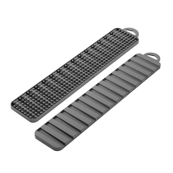 Siva plastična odcejalna podloga 42x8 cm Gravity – Metaltex