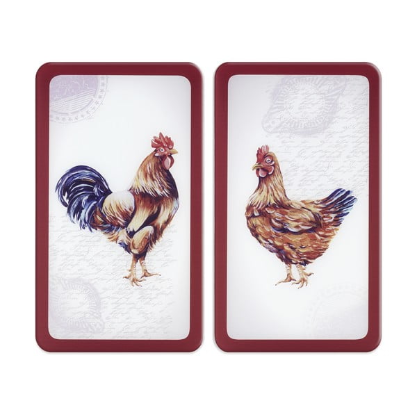 Zaščitne plošče za štedilnik 2 ks iz kaljenega stekla 52x30 cm Farm – Wenko