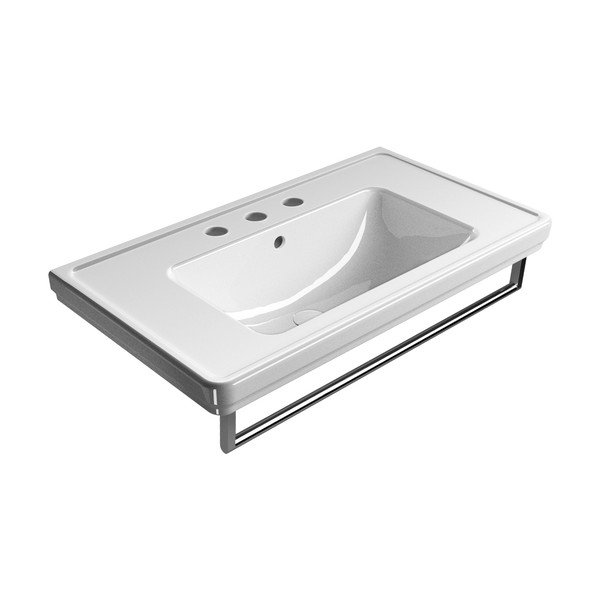 Bel keramičen umivalnik 90x50 cm Classic – Sapho-image-2